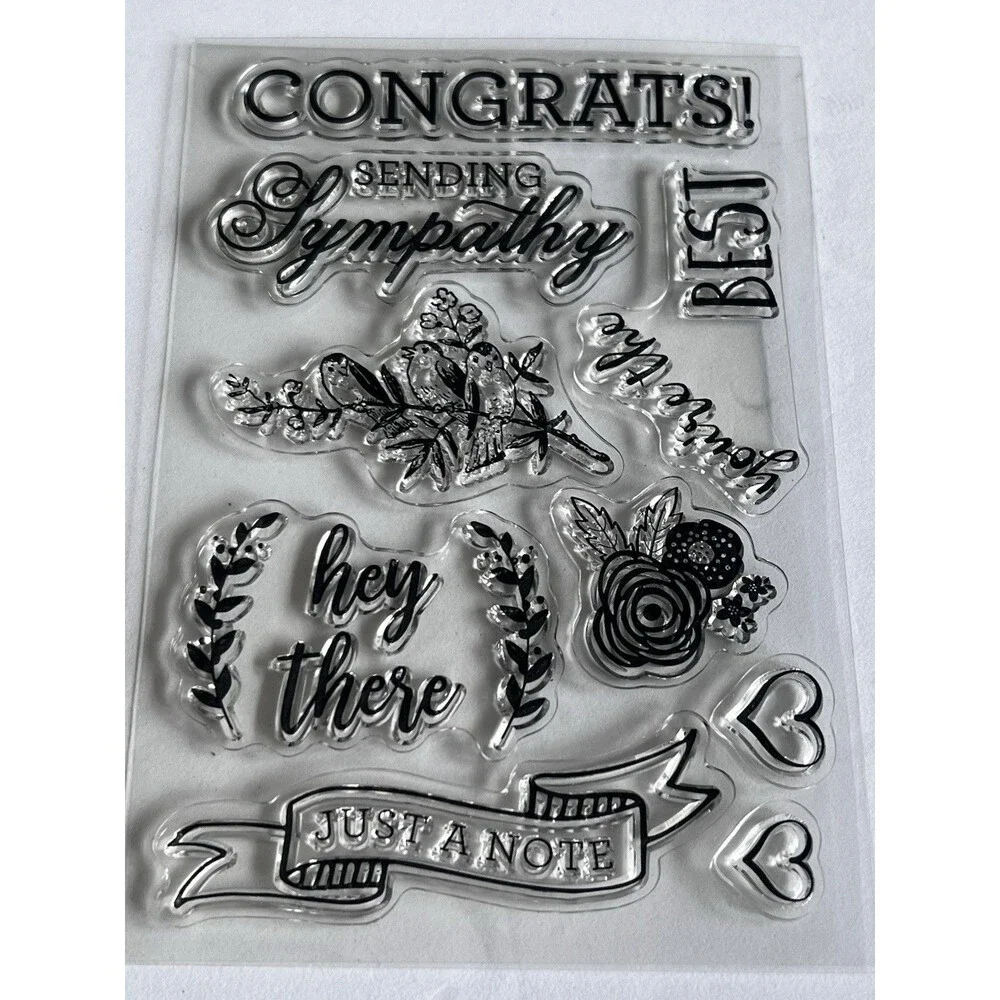🌸 Beautiful Clear Stamp Set Bundle ! (SET of 3) Brand New